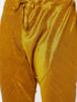 Vastramay Men's Mustard Solid Silk Blend Kurta Pyjama Set