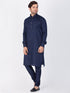 Vastramay Men's Blue Cotton Kurta and Pyjama Set