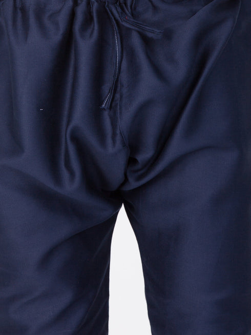 Vastramay Men's Blue Cotton Kurta and Pyjama Set