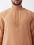 Vastramay Men Rose Gold Kurta with Dhoti Pants