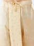 Vastramay Men's Rose Gold And Gold Cotton Silk Blend Kurta And Dhoti Set