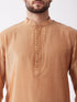 Vastramay Men's Rose Gold Kurta with Dhoti Pants