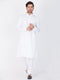 Vastramay Men's White Cotton Kurta and Pyjama Set