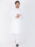 Vastramay Men's White Cotton Kurta and Pyjama Set