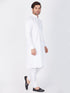 Vastramay Men's White Cotton Kurta and Pyjama Set