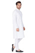 Vastramay Men's White Cotton Kurta and Pyjama Set