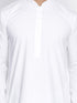 Vastramay Men's White Cotton Kurta, Pyjama & Dupatta Set