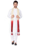 Vastramay Men's White Cotton Kurta, Pyjama & Dupatta Set