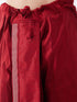 Vastramay Men's White And Maroon Silk Blend Kurta And Dhoti Set