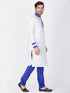 Vastramay Men's White Silk Blend Kurta and Pyjama Set