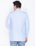 VASTRAMAY Men's Blue Cotton Kurta