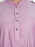 Vastramay Men's Purple Cotton Blend Kurta and Patiala Set