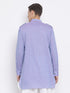 Vastramay Men's Blue Cotton Blend Kurta