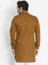 Vastramay Men's Brown Cotton Kurta