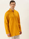 Vastramay Men's Mustard Cotton Kurta