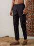 Vastramay Men's Black Cotton Slim Fit Pant