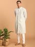 Vastramay Men's Cream Cotton Pant Style Pyjama