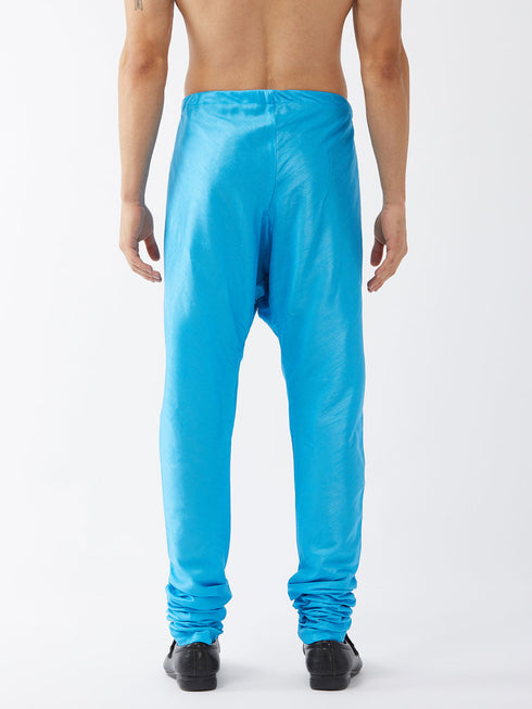 Vastramay Men Blue Solid Relax-Fit Churidar