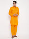 Vastramay Men's Mustard Pathani Suit Set
