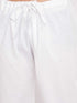 Vastramay Men's White Cotton Blend Pathani Suit Set