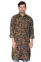 VASTRAMAY Men's Green camouflage Cotton Pathani Kurta