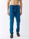 Vastramay Men's Turquoise Silk Blend Pyjama