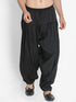 Vastramay Men's Black Cotton Blend Patiala Pyjama