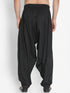 Vastramay Men's Black Cotton Blend Patiala Pyjama