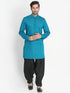 Vastramay Men's Black Cotton Blend Patiala Pyjama