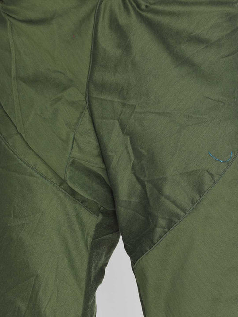 Vastramay Men's Green Cotton Blend Pyjama