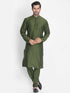 Vastramay Men's Green Cotton Blend Pyjama