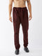 Vastramay Men's Wine Silk Blend Pyjama