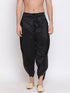 Vastramay Men's Black Silk Blend Dhoti Pant