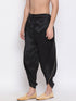 Vastramay Men's Black Silk Blend Dhoti Pant
