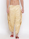 Vastramay Men's Gold Silk Blend Dhoti Pant