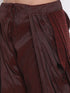 Vastramay Men's Wine Silk Blend Dhoti Pant