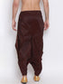 Vastramay Men's Wine Silk Blend Dhoti Pant