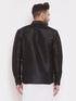 Vastramay Men's Black Silk Blend Ethnic Shirt