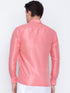 Vastramay Vastramay Men's Pink Silk Blend Ethnic Shirt