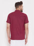 Vastramay Men's Maroon Cotton Blend Ethnic Shirt
