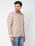 Vastramay Men's Multicolor-Base-Beige Ethnic Shirt