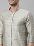 Vastramay Men's Beige Shirt And Mundu Set