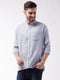 Vastramay Men's Lavender Blue Silk Blend Ethnic Shirt