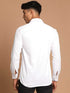 Vastramay Men's White Cotton Solid Shirt