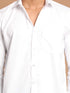 Vastramay Men's White Cotton Solid Shirt