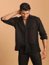 Vastramay Men's Black Fancy Sequined Shirt