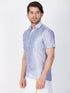 Vastramay Vastramay Men's Lavender Silk Blend Ethnic Shirt