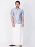 Vastramay Vastramay Men's Lavender Silk Blend Ethnic Shirt
