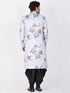 VASTRAMAY Men's Multicolor Cotton Blend Sherwani Set