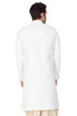 Vastramay Men's White Cotton Blend Sherwani Only Top